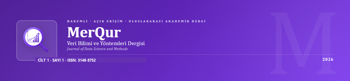 MerQur Dergisi — Veri Bilimi ve Yöntemleri Dergisi · Journal of Data Science and Methods · Hakemli · Açık Erişim · Uluslararası Akademik Dergi · Cilt 1 Sayı 1 · 2026